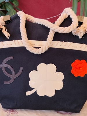 Τσάντα Chanel CC Camellia Rope Tote καινούργιο vintage μοντέλο Cruise συλλογής