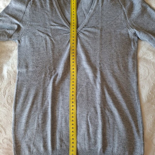 Women's blouse like new, 3/4 sleeve, gray, size S