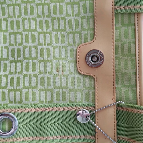 Esprit handbag like new, mint color, satin fabric