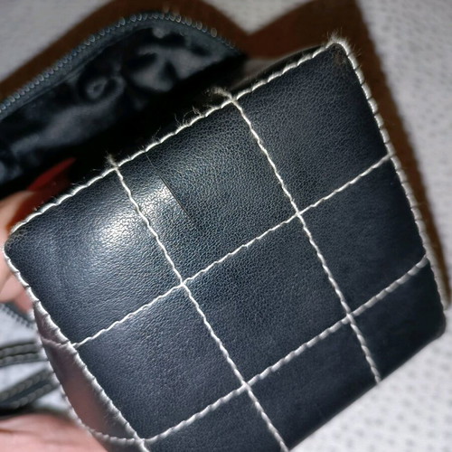 Wrist bag used with wear on bottom 8x8x9.5cm