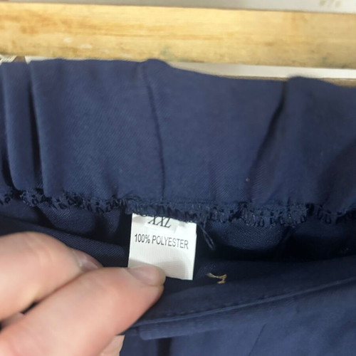 Navy Blue Wide-Leg Trousers, Size XXL