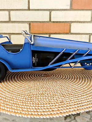 Metal decorative wine holder vintage car used