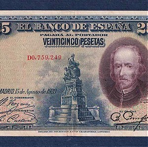 Spain 25 pesetas 1928 XF