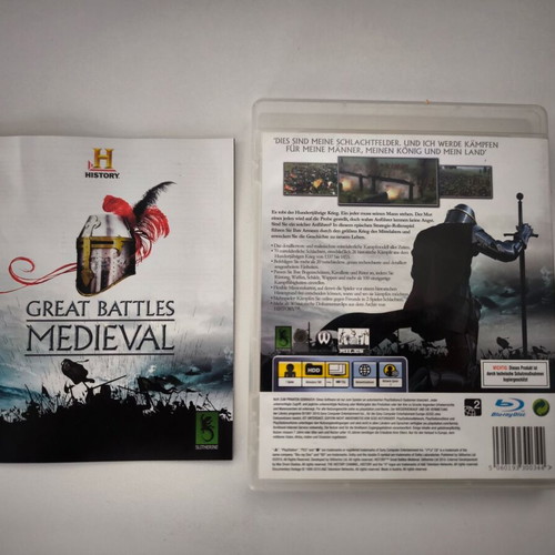 History: Great Battles Medieval PS3 game used, small scratches on disc