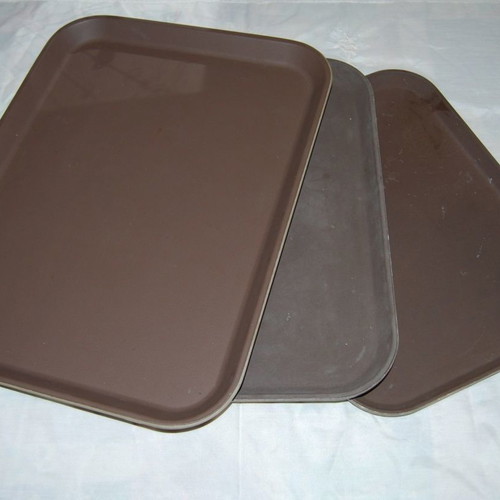 Professional serving trays used, pack of 3, hard plastic