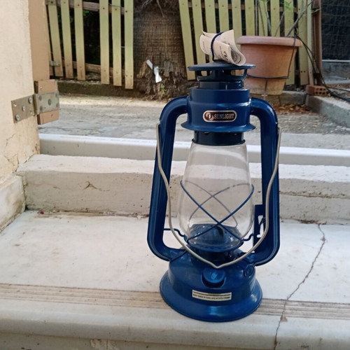 Storm Lantern "Θυελλης" Metal Blue Large