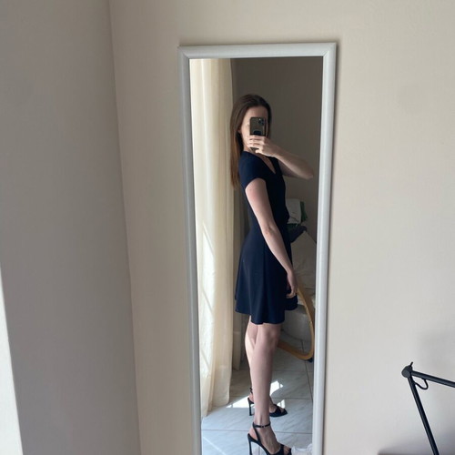 Zara navy blue dress size S like new