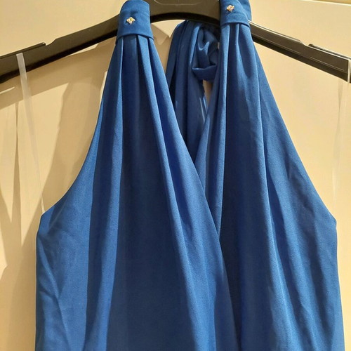 Maxi dress like new, blue, size S, backless with slit