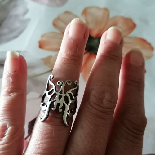 Silver women's butterfly ring 925 new
