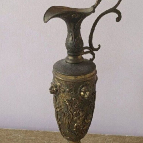 Italian Bronze Solid Amphora 60s used, height 42 cm