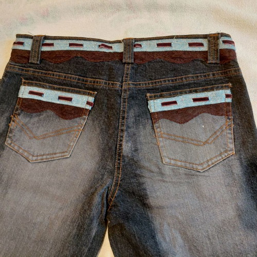 Thesis jeans new, dark with blue details