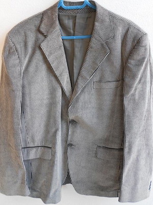 Striped jacket like new, gray, size XXL