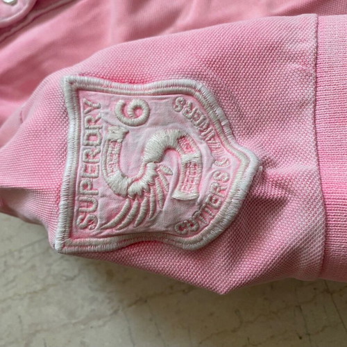 Superdry Polo Men's Medium like new Pink Stonewashed
