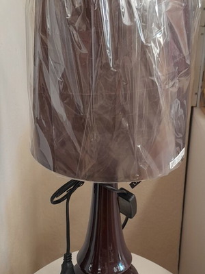 Semi-porcelain table lamp 56cm dark brown new