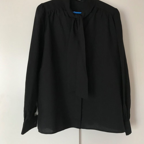 Vintage black shirt used, size XL 42, polyester