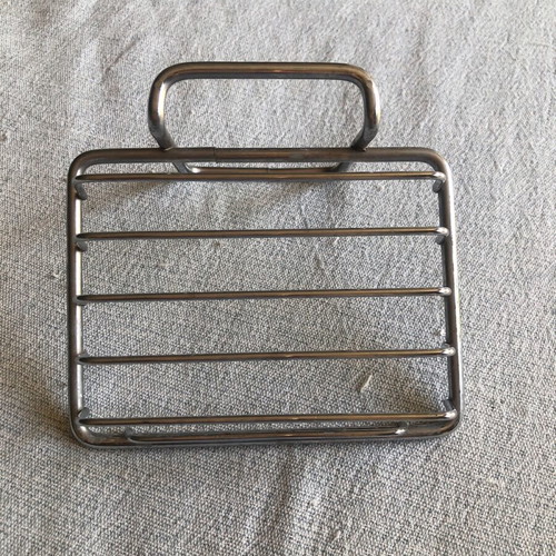 Bathroom soap dish heavy metal inox unused for hanger