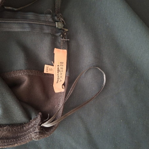 Bershka dark green teal tight mini dress, size S