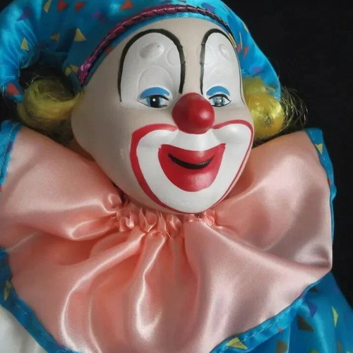 Porcelain Clown Doll Chester the Jester D-41 1992 40 cm new