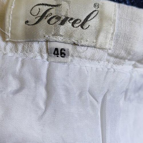 Forel White Linen Maxi Skirt with Drawstring size 46 XL like new
