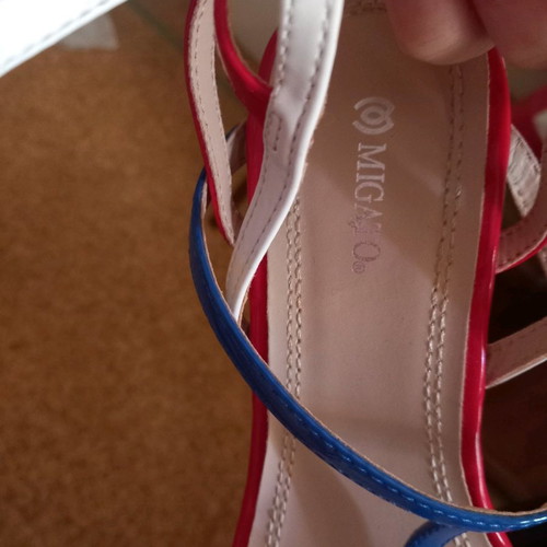 Migato platform shoes new, size 36, red with multicolor details