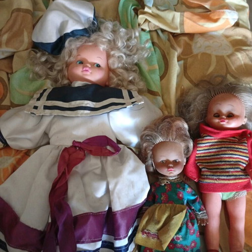 Collectible dolls from the 80s used, set of 3 pieces
