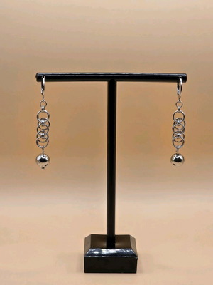 Silver Chainmail Earrings new, handmade, silver