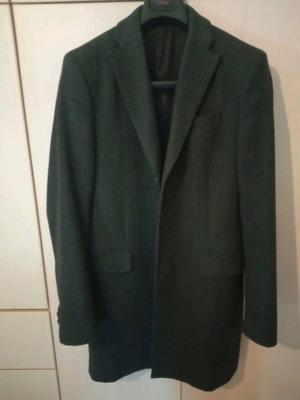 Mango coat size Medium black and gray like new