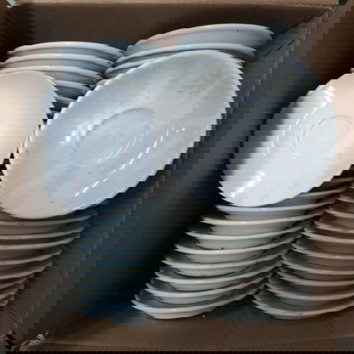 Πιατάκια καφέ τσαγιού μεταχειρισμένα, πακέτο 60, πορσελάνινα