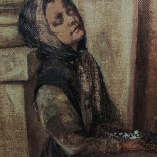 Painting Numbered Copy of Iakovidis - Sleeping Flower Seller like new