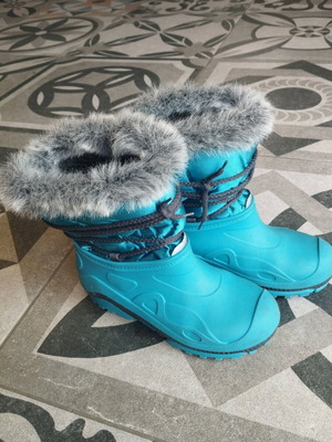 Children's snow boots like new, blue, size 34-35