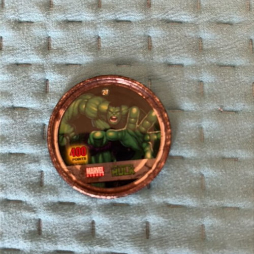 Tapa used Marvel Hulk collectible tag