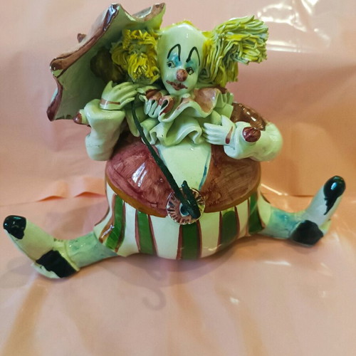 Vintage collectible handmade clown set of 3 like new