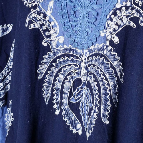 Boho blouse-kaftan 2-in-1 made of viscose like new, One Size