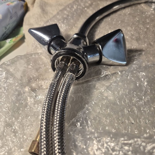 Fiore Kitchen Faucet used, authentic Italian design with triangular handles