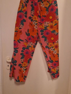 Karavan floral cotton summer pants, elastic waist