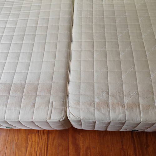 Cocomat mattress used, two parts 1.60x2.00 with topper
