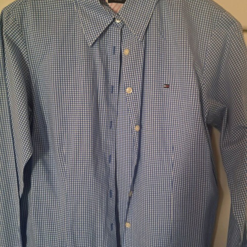 Tommy Hilfiger shirt used, size 42, white and blue