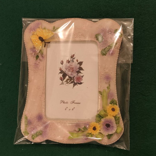 Decorative Koriza vintage floral photo frame 10x15cm (4x6)