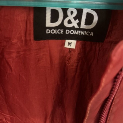 Vintage real leather jacket Dolce Domenica, like new, red