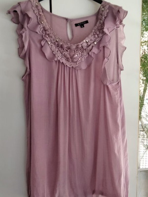 Amisu Sleeveless Blouse L like new, pink dusty apple