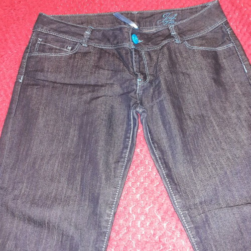 Jean skinny pants like new, blue and green stitching, size 30, pack of 2