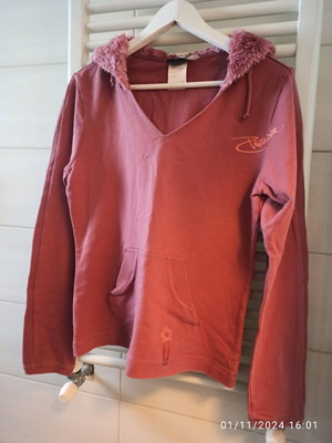 Chiemsee fur-lined hoodie Medium 38/40 dusky pink like new