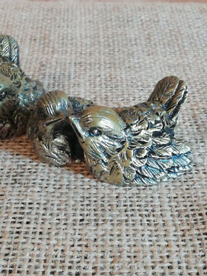 Silver 925 decorative birds vintage handmade like new 46g