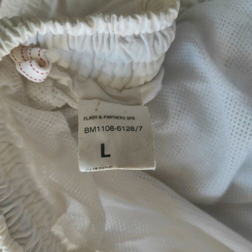 Rare men's swimsuit large, wearable as bermuda, used, white and black