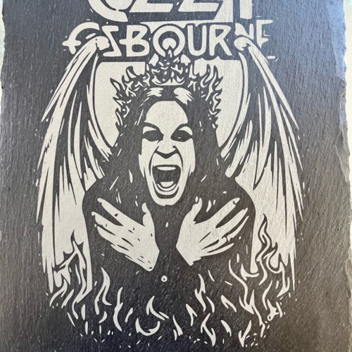 Ozzy Osbourne engraved stone waterproof 32x24 cm new