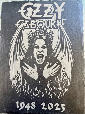 OZZY OZBOURNE Engraved On Stone Waterproof 32x24 Cm