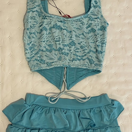 Marmalady set shorts-skirt top new, blue, size 35
