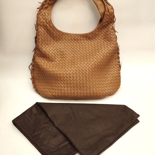 Leather bag beige new with pouch