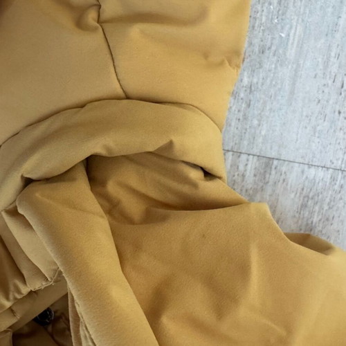 Puffer baby jacket mustard color with hood, like new, 18-24 months