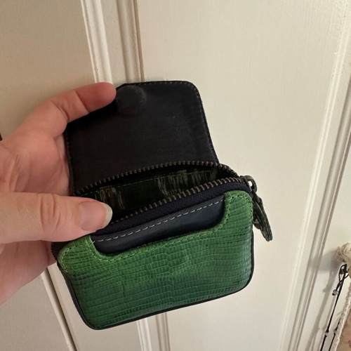 Claris Virot leather wallet like new, green